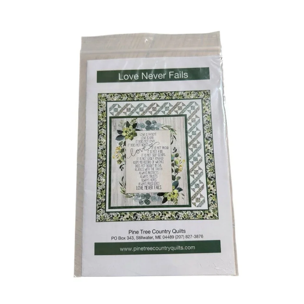 Love Never Fails Pattern by‎ Pine Tree Country Quilts Country Crafts Vintage